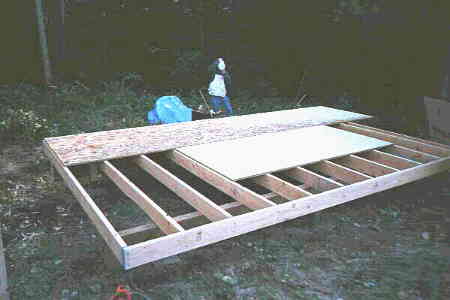 subfloor goes down over joists
