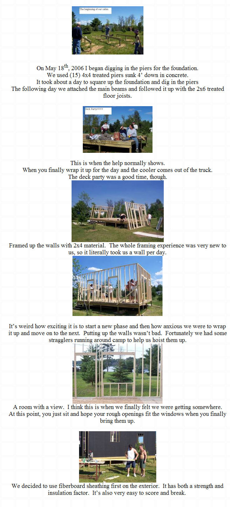 16x24 Little House cabin construction photo essay, part one