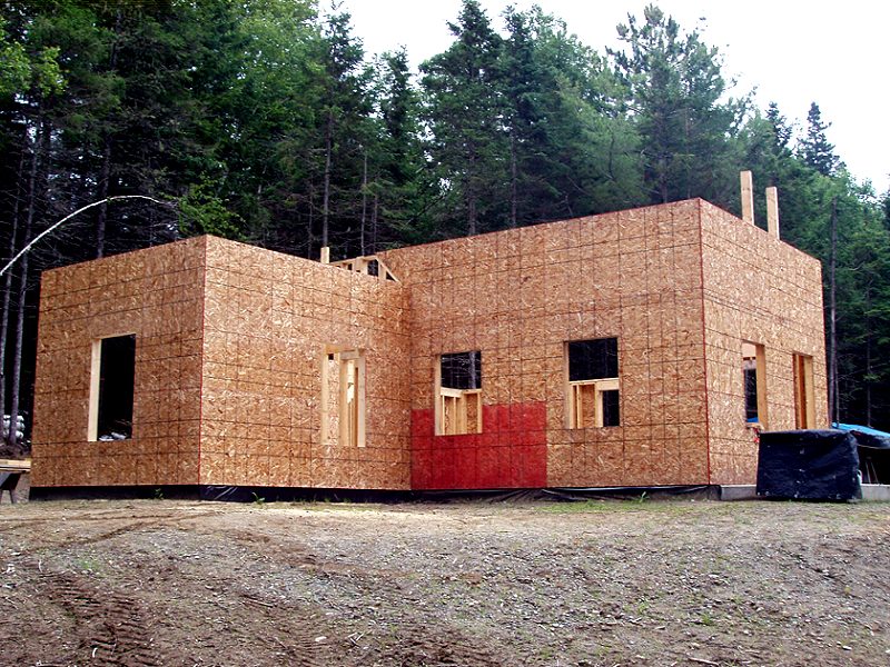 main walls sheathed in OSB