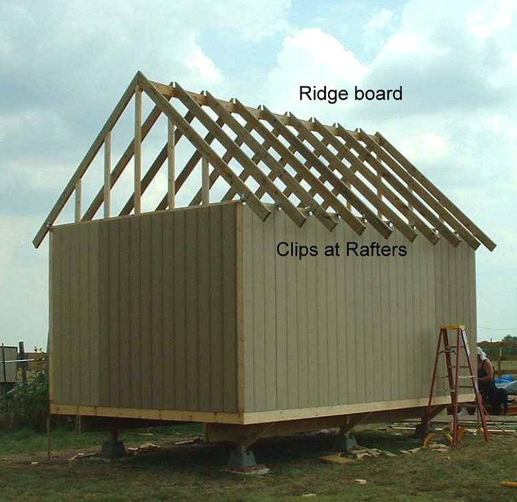 roof framing on a 12x18 owner built cabin