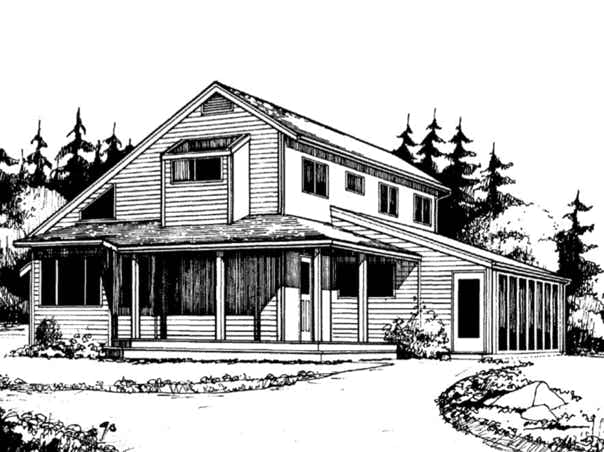 2 Story Universal Cottage. Country House Plans