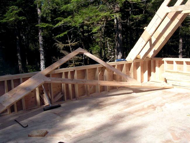 truss built for the dormer
