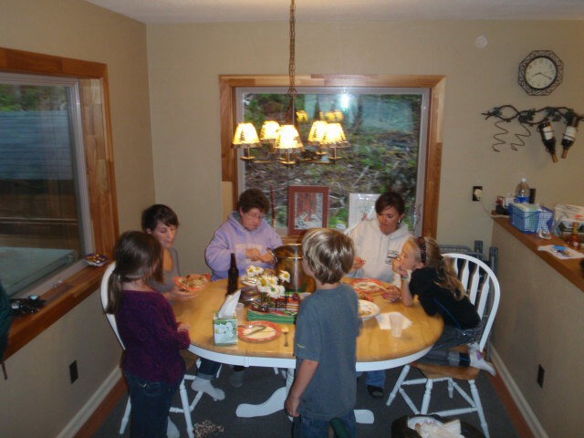 dining table inside the Alaska cabin
