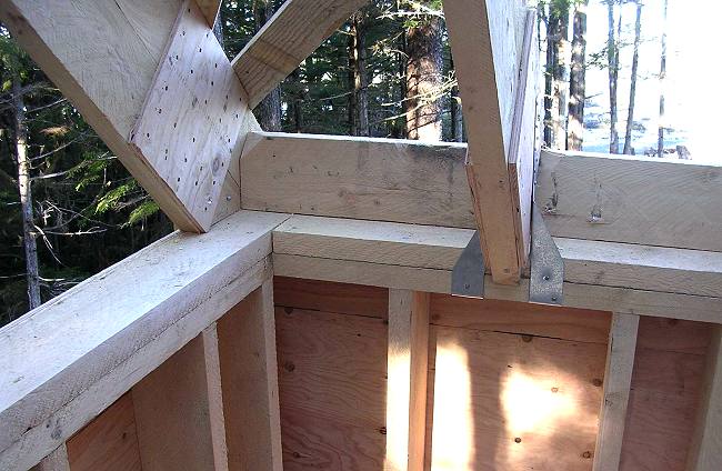 truss connection to the wall with blocking