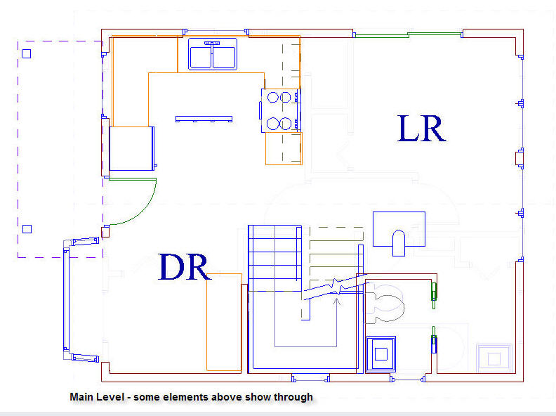 20x24 cottage main floor plan