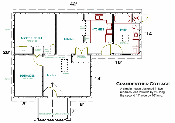 Printable Grandfather Cottage Plan