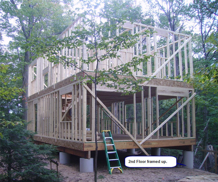first floor walls completed on the 20x34 cottage
