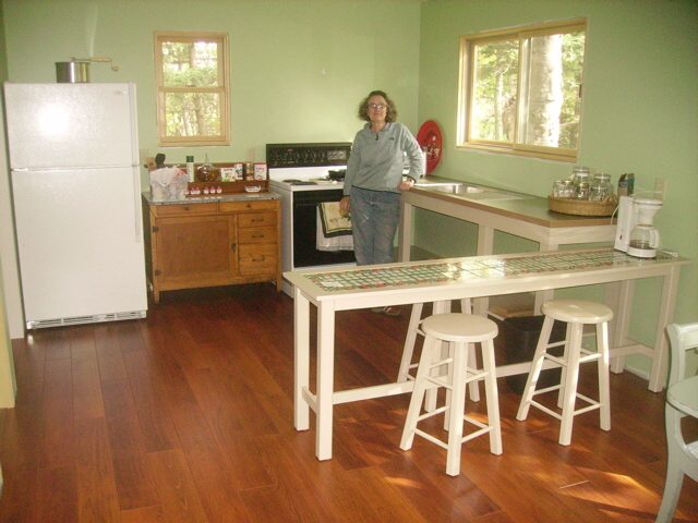simple kitchen in the Universal Cottage
