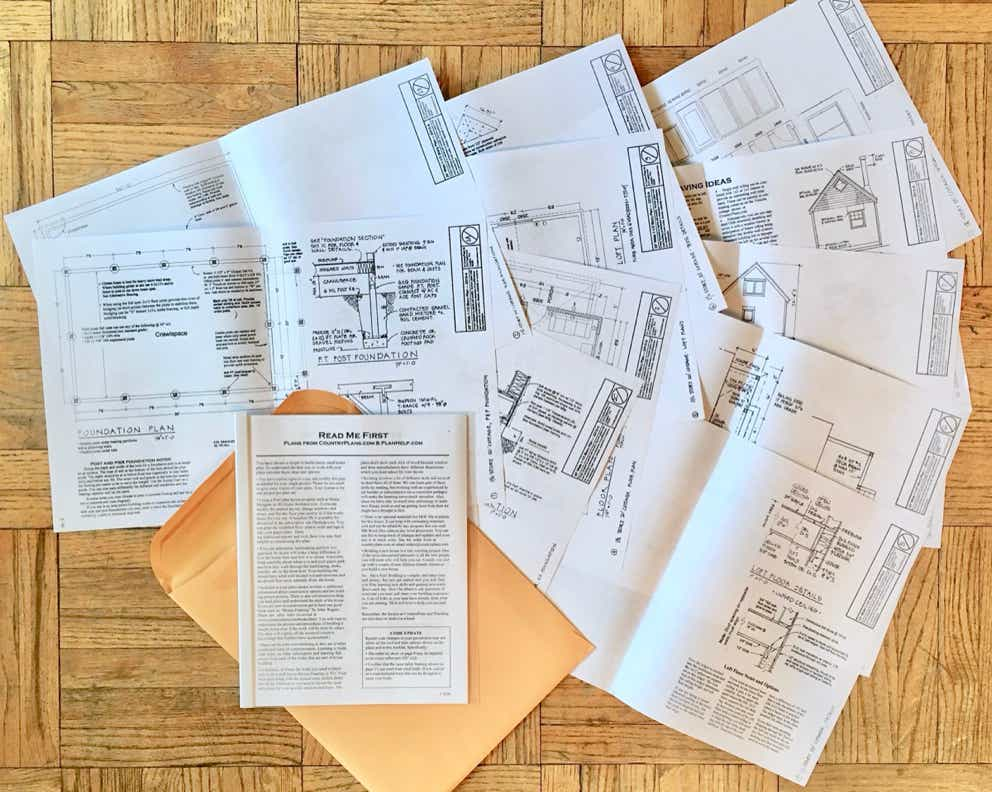 The 20’x30’ One and a Half Story Cottage House Plans Kit from CountryPlans.com 