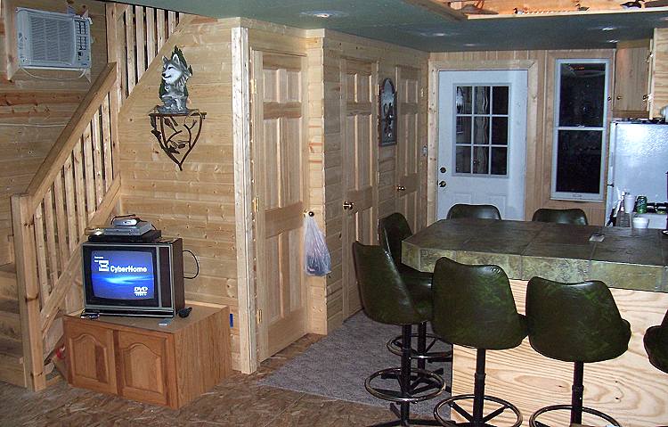 interior of 16 foot wide owner built cabin