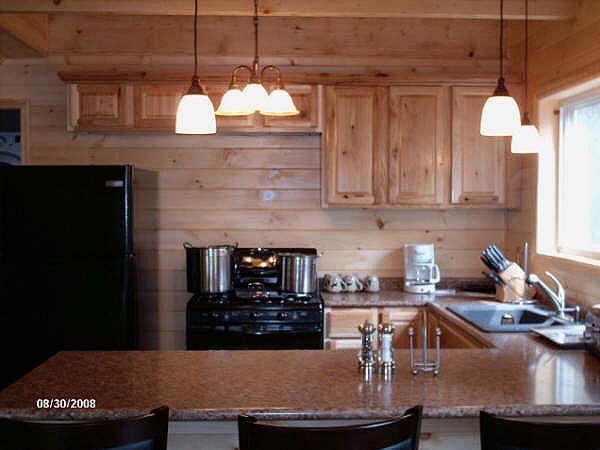 kitchen looking over the eating bar