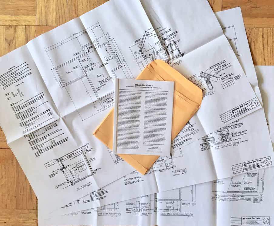 16'x28' with a 12'x14' bedroom Victoria's Cottage Plans Kit from CountryPlans.com