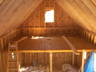 the big loft framed under the new roof
