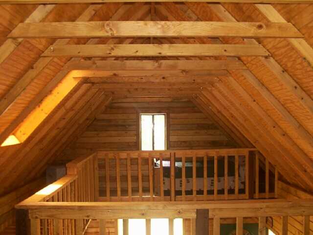 view from the big loft across the catwalk to the small loft