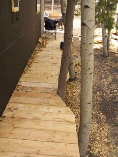 walkway running the length of the cabin