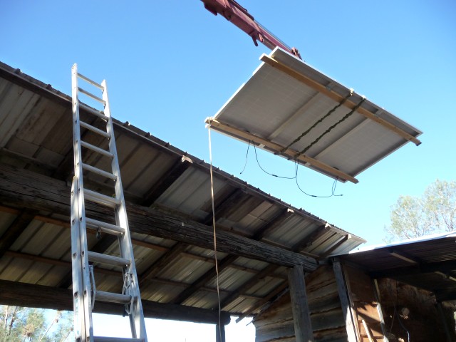 solar panels going in