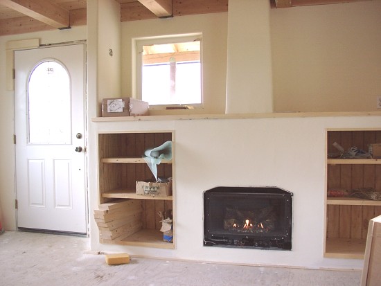 victoria's cottage fireplace wall