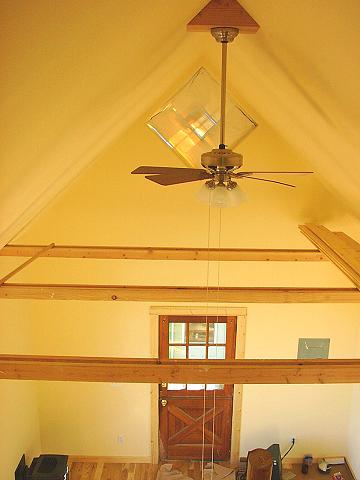 Looking from the loft of the builder's cottage