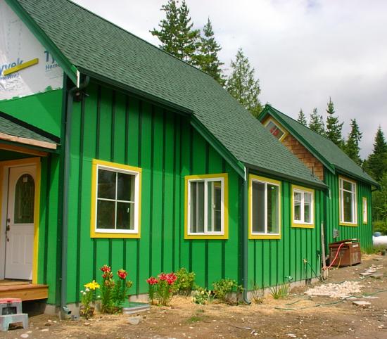 side view of victoria's cottage and the builder's cottage