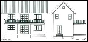 16' wide 2-story cottage